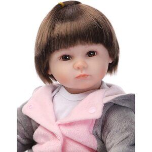 18inch Baby Size Lifelike Silicone Reborn Baby Doll with Soft Body Realistic New